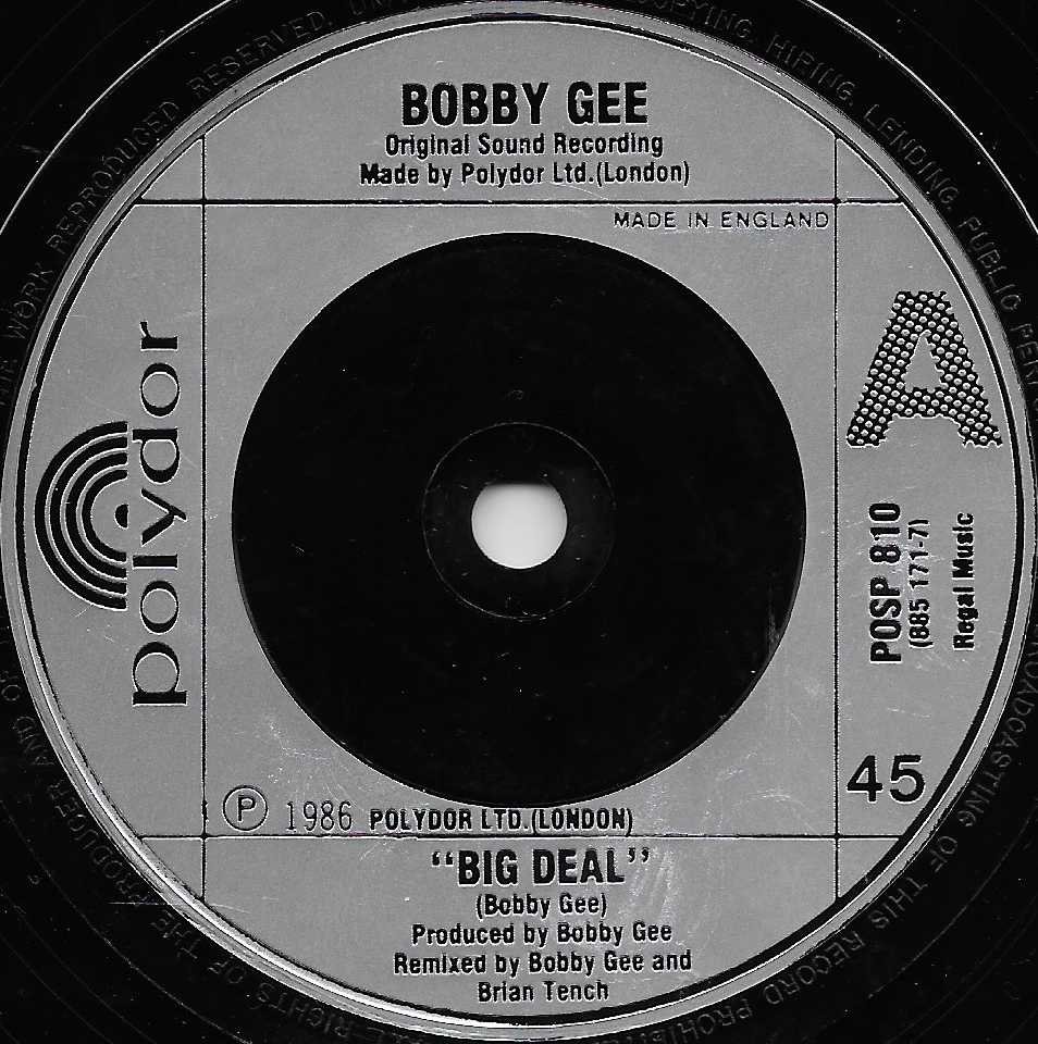 POSP 810 Big deal Bobby Gee from the BBC records and Tapes library Label